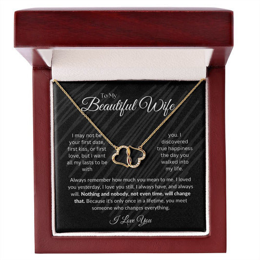 Everlasting Love Necklace with Beautiful Wife message card